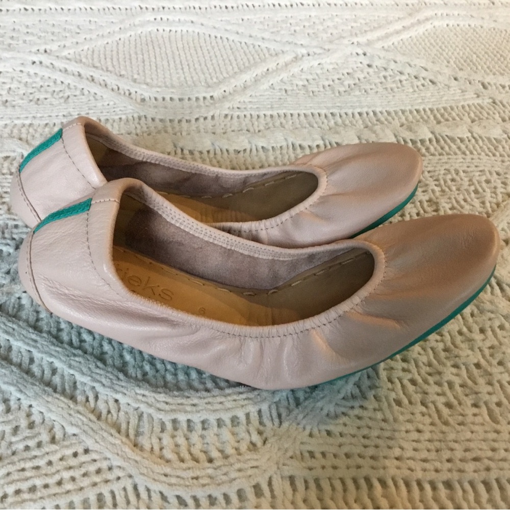Tieks Ballerina Pink Foldable Ballet Leather Flats Excellent Condition - 6 - Picture 3 of 10